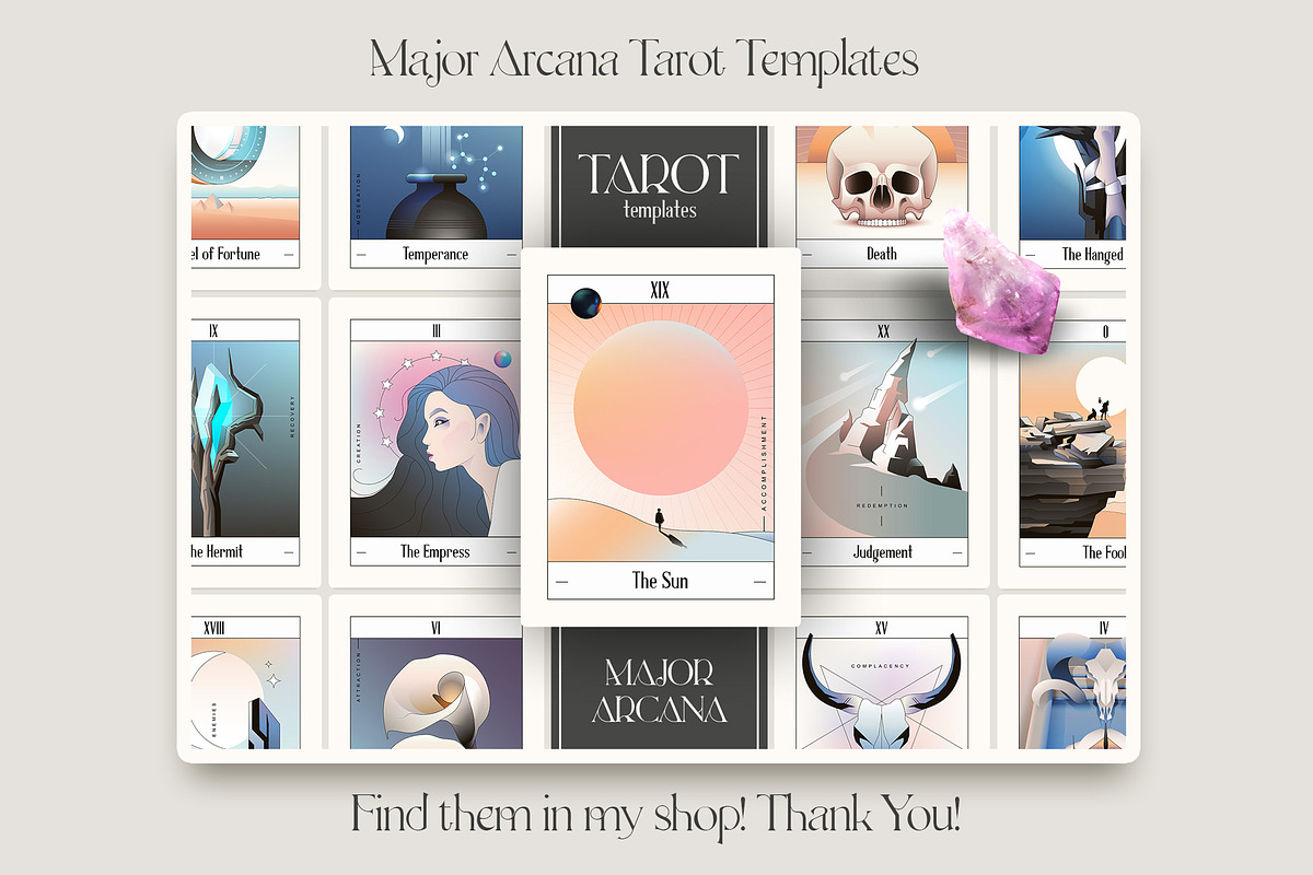 Tarot Card Templates - Minor Arcana, an Illustration by Polar Vectors (Photo 15 of 15)