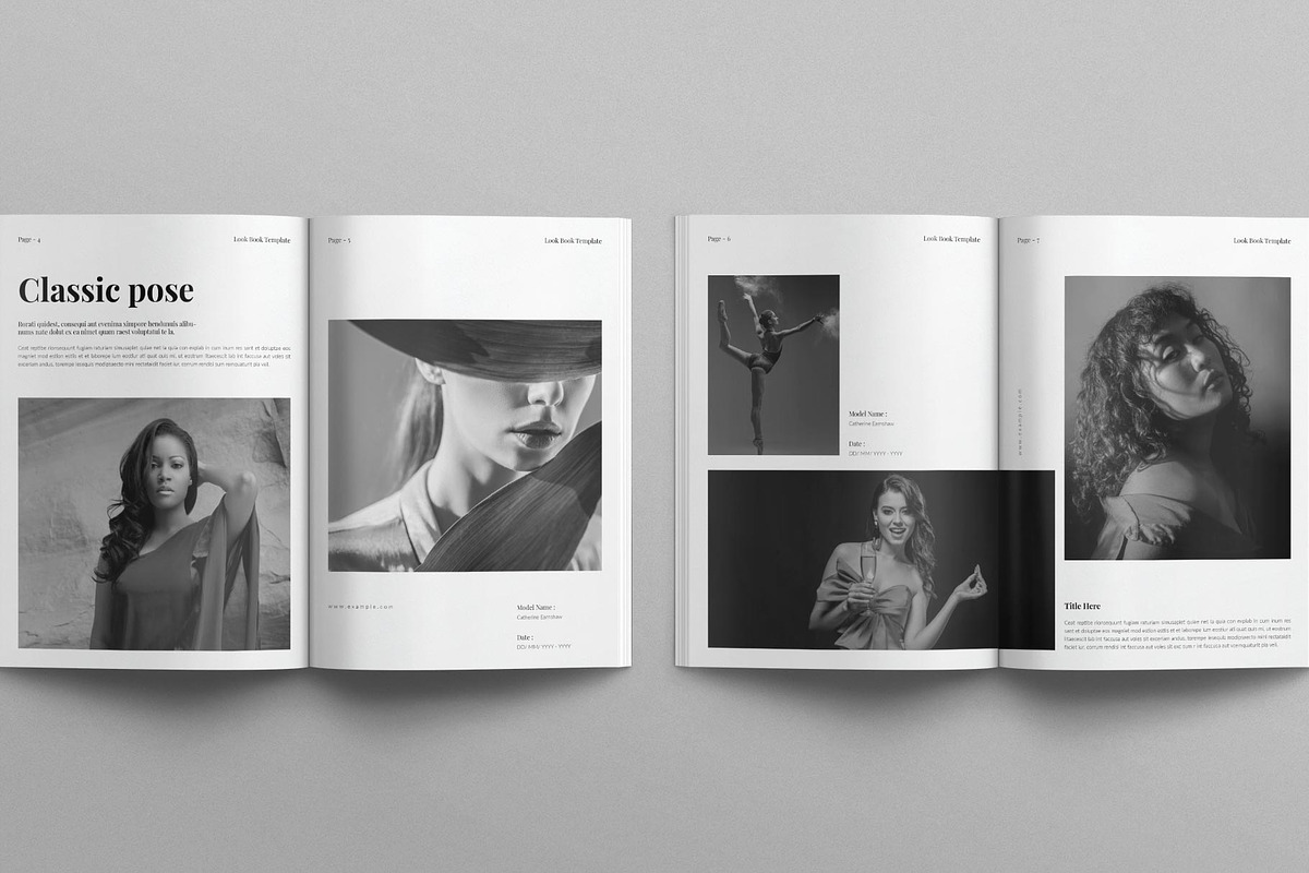 Look Book Template, a Magazine Template by E-Type (Photo 3 of 7)