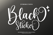 Black Sticker | Script Font, a Script Font by Scratchones (Thumbnail 1 of 6)