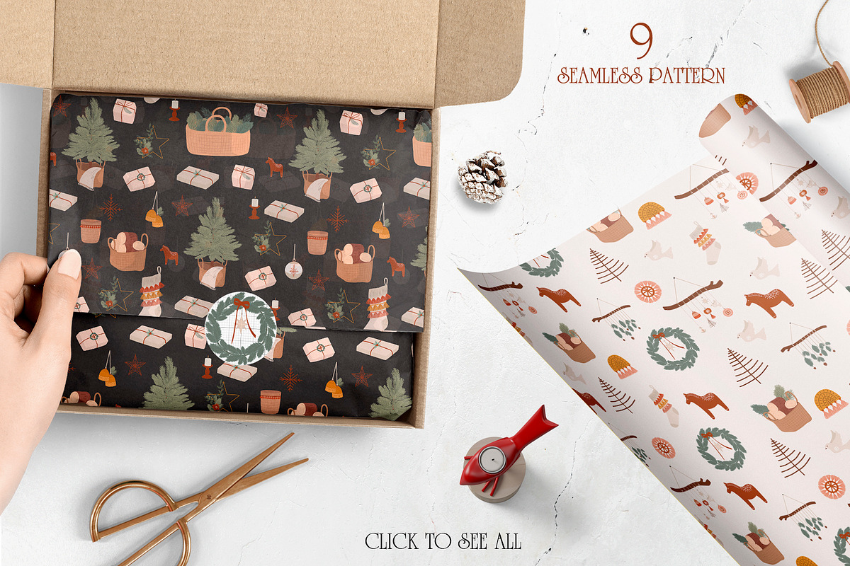 Boho Christmas, warm & cozy, a Seasonal Illustration by Mio Buono (Photo 9 of 17)