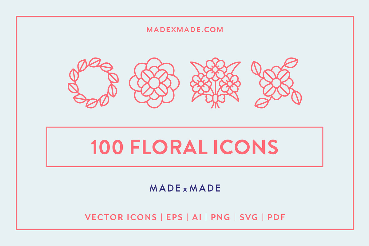 Floral Line Icons, an Outline Icon by Made by Made (Photo 1 of 7)