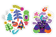 Tiny Weird Worlds Sticker Collection, an Object Illustration by PenguinHouse (Thumbnail 3 of 18)