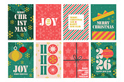 16 Modern Retro Holiday Cards, a Background Graphic by Creative Graphics (Thumbnail 3 of 6)