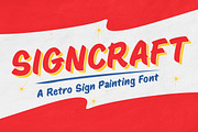 Signcraft - Retro Sign Painting Font, a Handwritten Font by Surplus Type Co (Thumbnail 1 of 10)