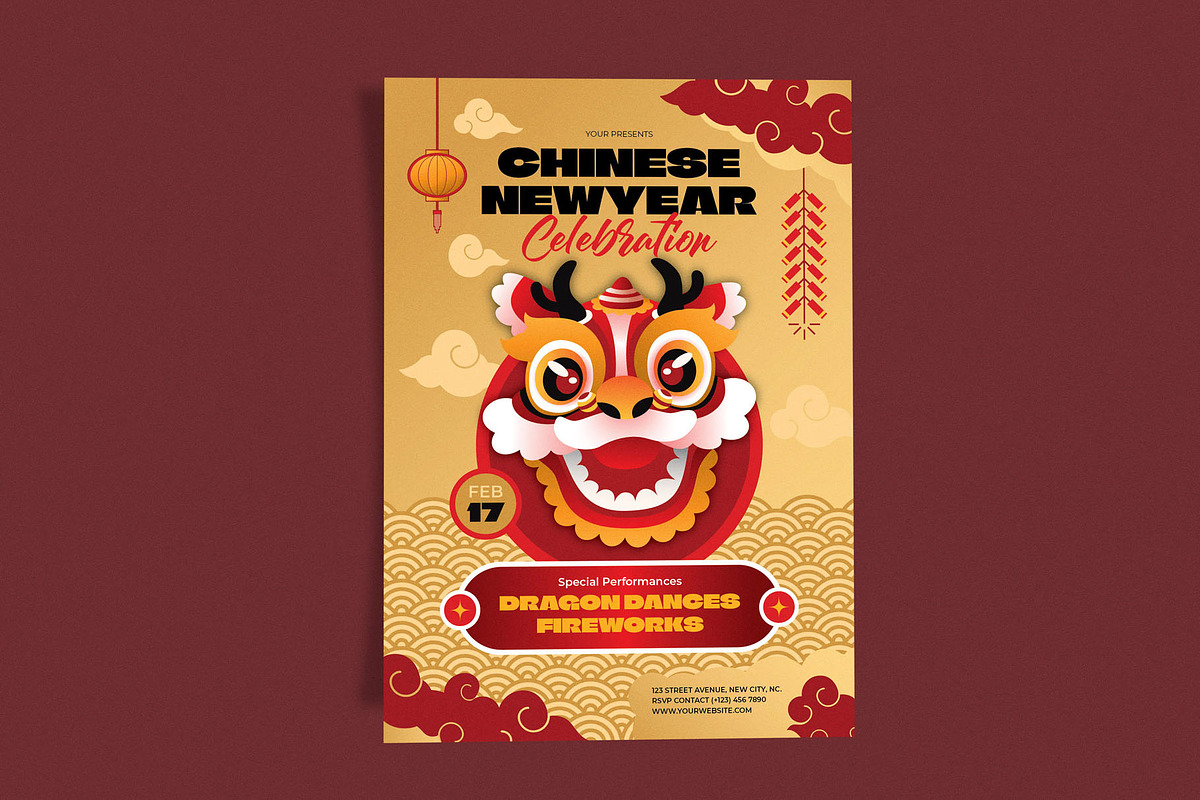 CNY Celebration Barongsai, a Flyer Template by Me55enjah Design (Photo 4 of 4)