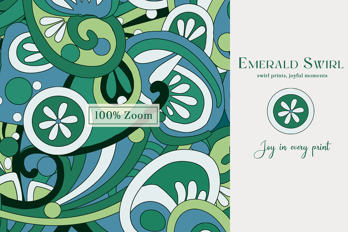 Emerald Swirl Prints & Patterns, a Pattern Graphic by GND ART STUDIO (Photo 8 of 8)