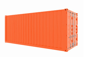 Red cargo container isolated, a Transportation Photo by BOOCYS