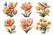 Spring Tulip Flowers Clipart, an Illustration by Libby Wishes (Thumbnail 2 of 6)