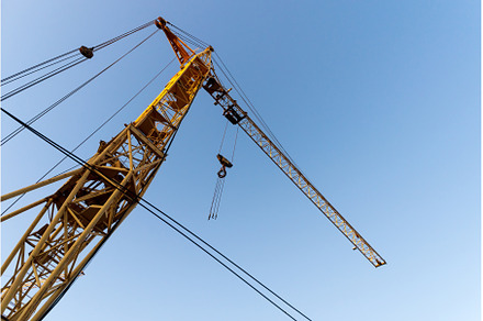 Construction cranes on a blue sky, an Industrial Photo by darksoul72