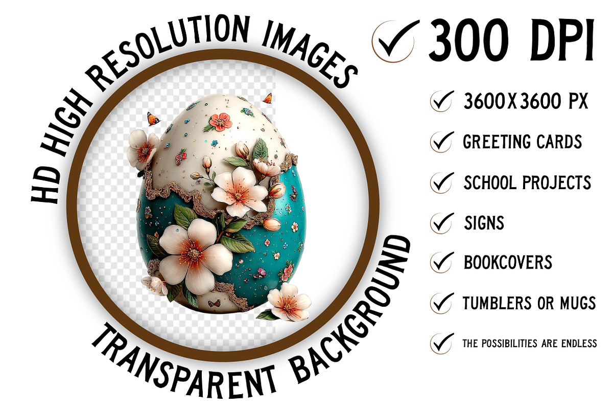 Whimsical Easter Egg Clipart Png, an Illustration by Craft Nest (Photo 2 of 10)