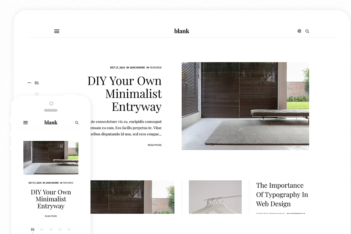 Responsive Blogger Theme - Blank, a Websites & App Template by ThemeShine (Photo 1 of 4)