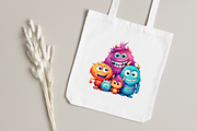 Cute Monster Family Watercolor Clipa, an Object Graphic by Regulrcrative (Thumbnail 8 of 11)
