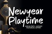Newyear Playtime - Display, a Handwritten Font by Dumadistyle (Thumbnail 1 of 9)