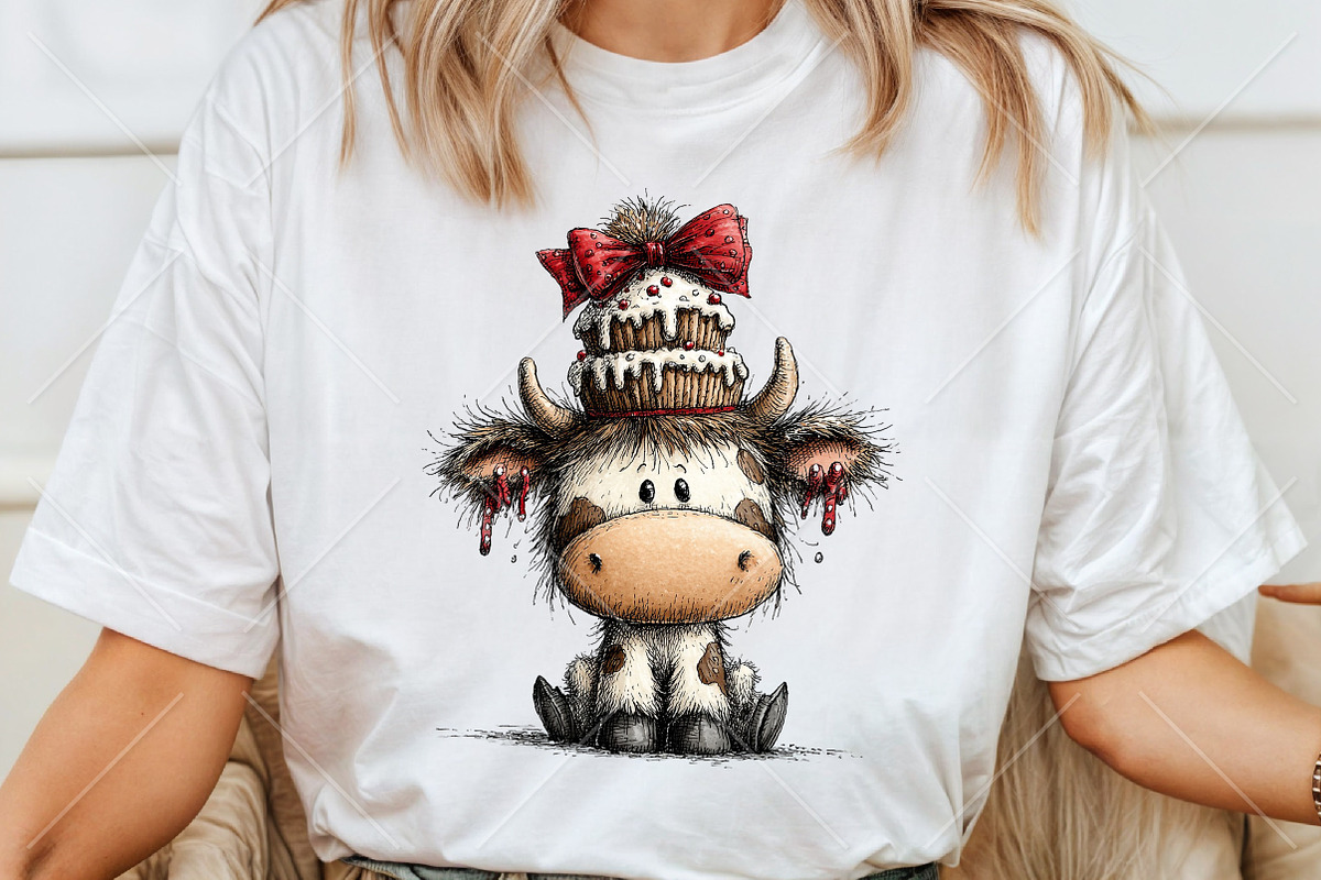Whimsical Christmas Cute Cows PNG, a Seasonal Illustration by Canvas Craft (Photo 6 of 10)