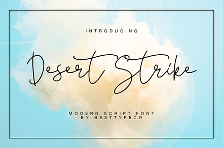 DesertStrike, a Script Font by Besttypeco