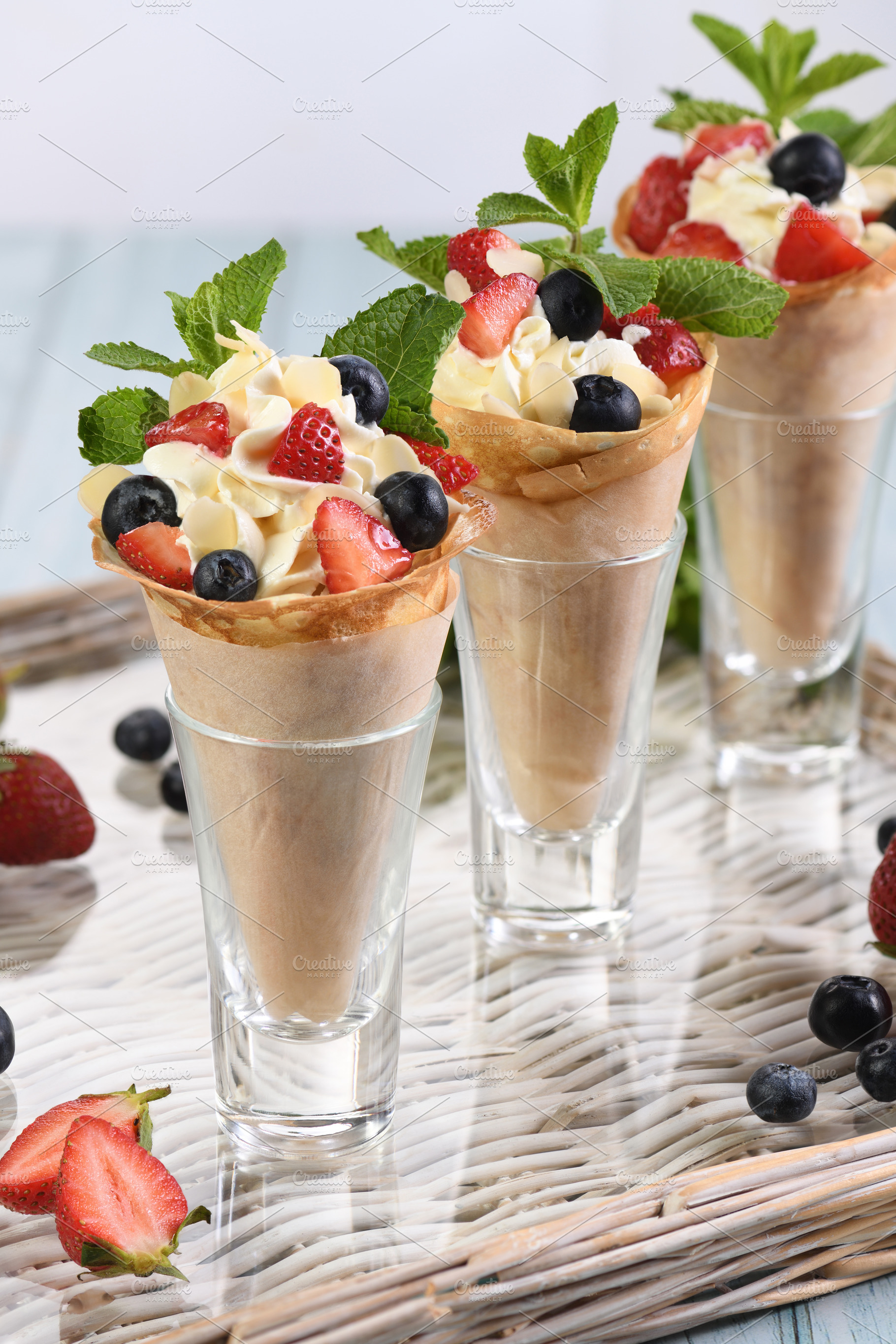 Crispy crepe cones, a Food & Drink Photo by Apolonia