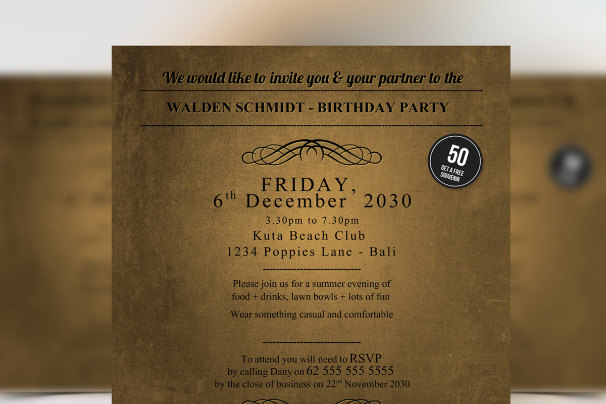 Golden Ticket Birthday Invitation, a Flyer Template by Giant Design (Photo 2 of 3)
