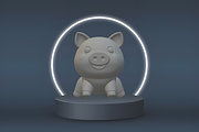 Cartoon Pig 3D Model, an Animal 3D Model by Ink Gallery (Thumbnail 3 of 3)