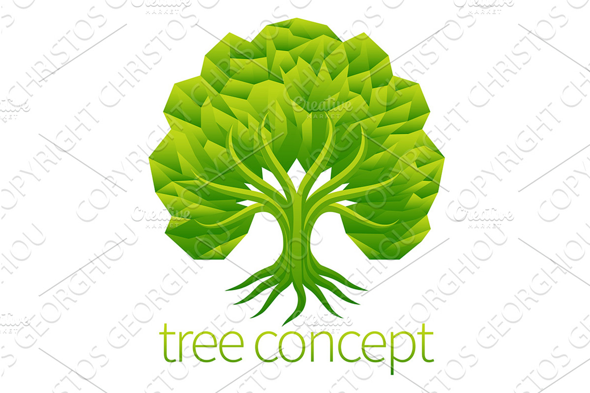 Tree Abstract Stylised Concept, an Object Illustration by Christos Georghiou