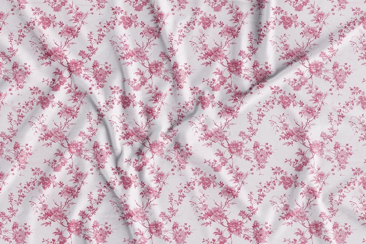 Pink Toile Print Design Patterns, a Pattern Graphic by Olya Creative (Photo 15 of 22)
