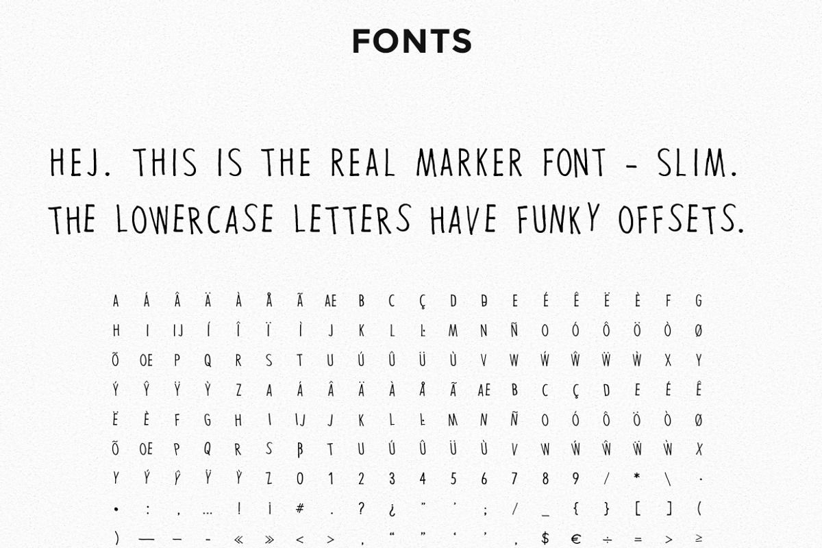 TWO REAL MARKER FONTS preview 2