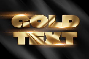 Gold Text Effect Template, a Pattern Graphic by Hubzway