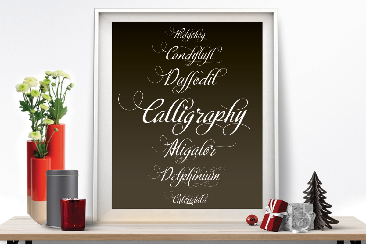 Calligraphy Script, a Script Font by moriztype (Photo 3 of 4)