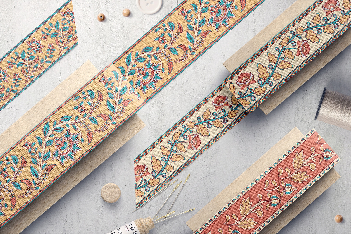 KALAMKARI. Vector Set Ornaments., a Pattern Graphic by Irina Skaska (Photo 2 of 17)