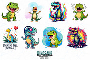 20 Groovy Dinosaur Clipart Bundle, an Illustration by Sofia's Fashion (Thumbnail 2 of 3)