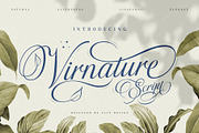 The Virnature Nature Script, a Script Font by alit design (Thumbnail 1 of 18)