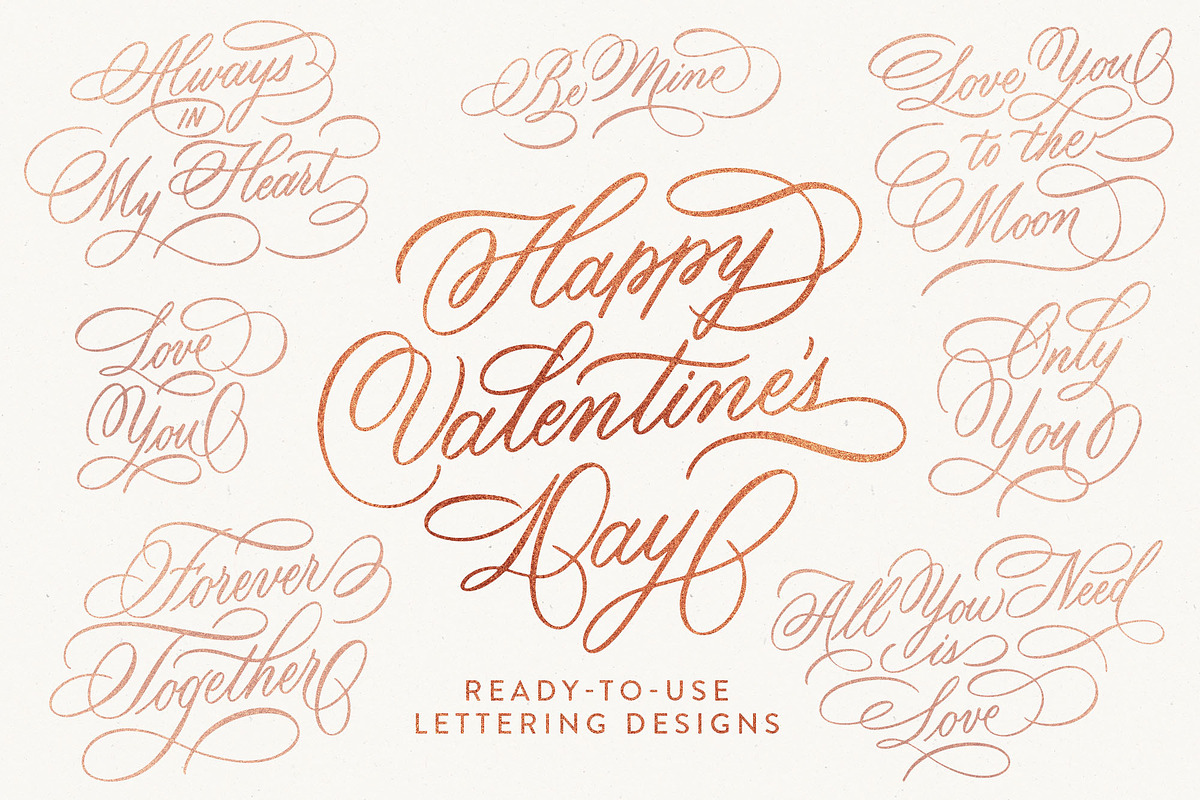 Valentine's Day Lettering, an Object Graphic by Type and Graphics Studio (Photo 1 of 12)