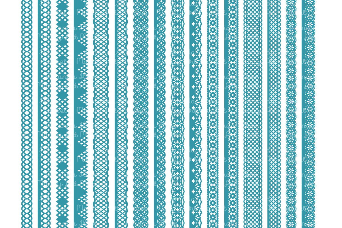 Vintage Blue Clipart Lace Borders, an Illustration by Amanda Ilkov (Photo 5 of 5)