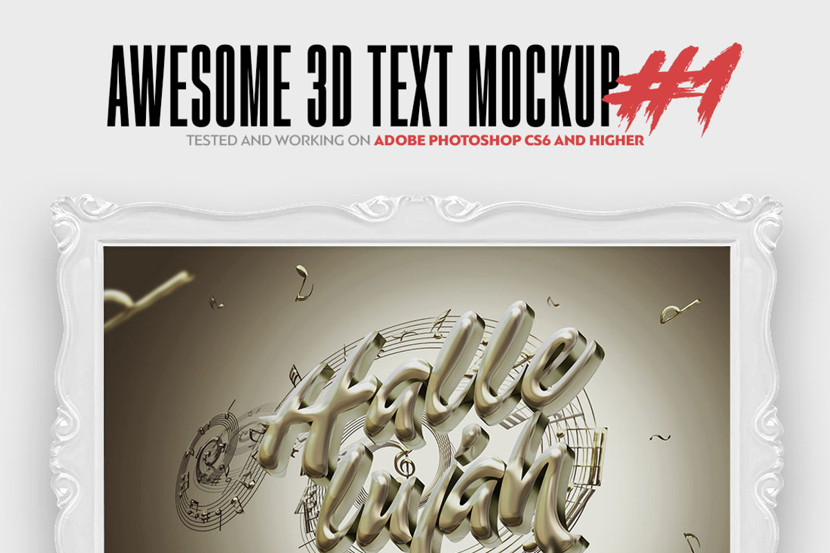 Awesome 3D Text Mockup Bundle, a Mockup by Amorjesu.com (Photo 2 of 21)