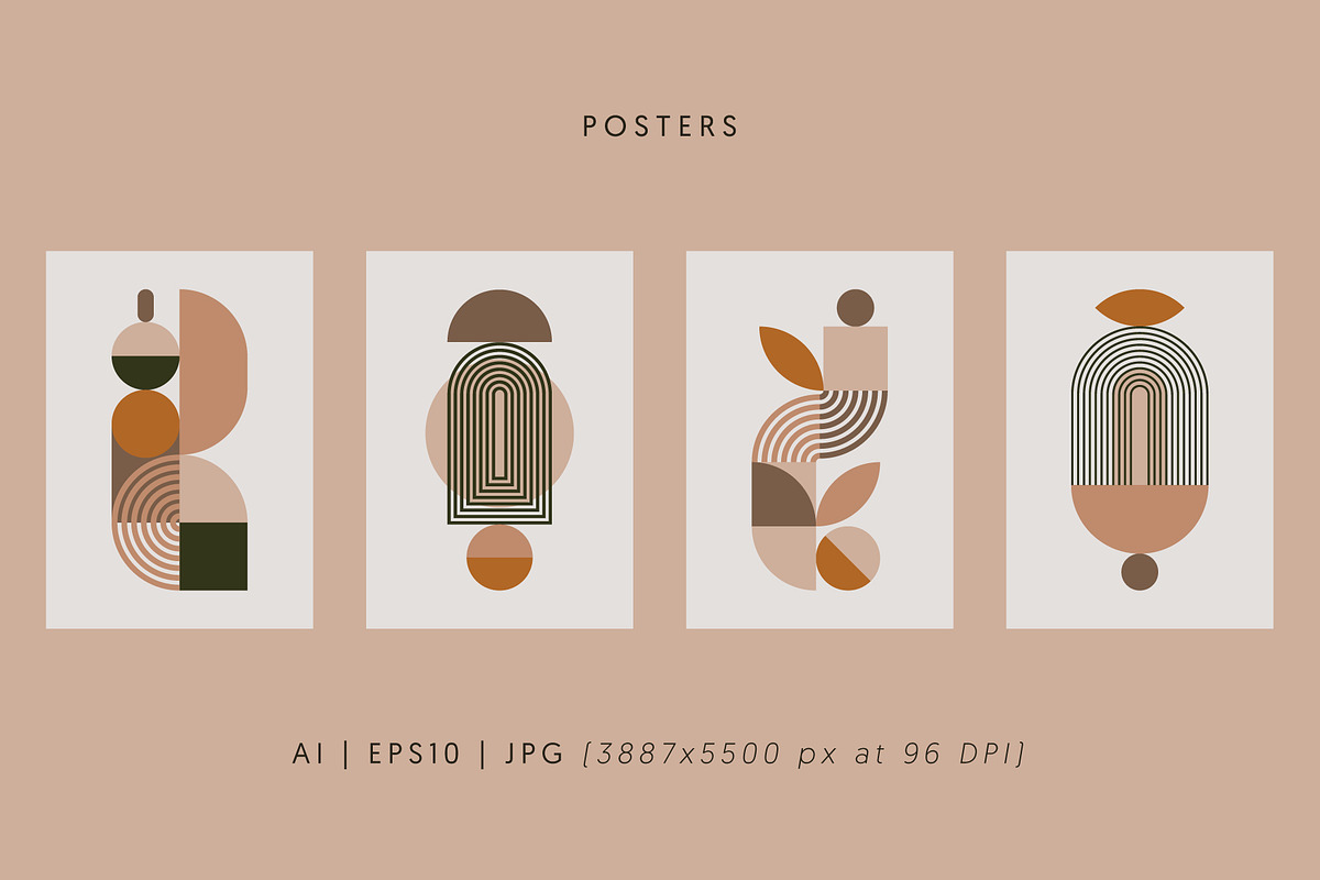 Mid-Century Modern Posters, a Decorative Illustration by Léo Alexandre (Photo 9 of 11)