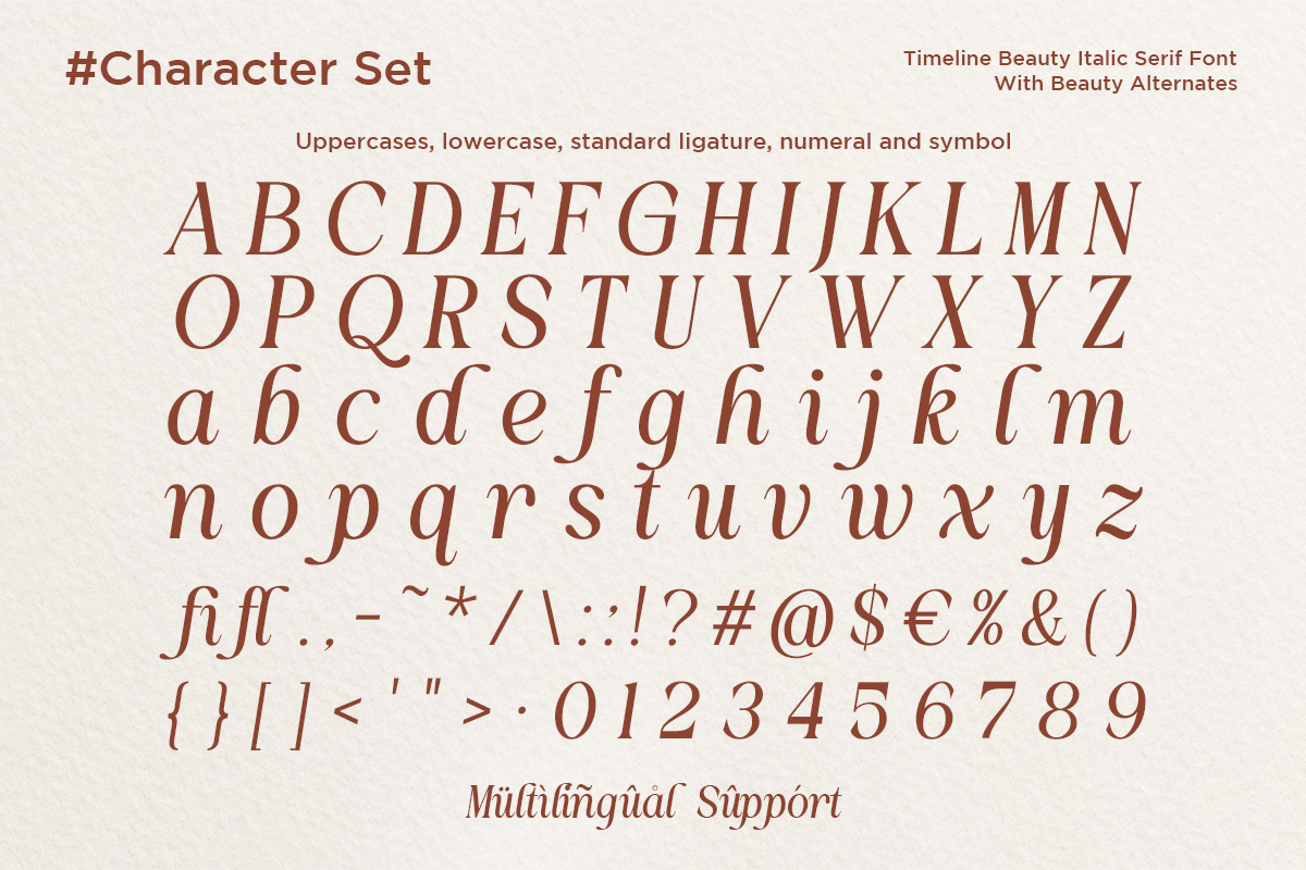 Timeline - Beauty Italic Serif Font, a Serif Font by Say Studio (Photo 9 of 10)