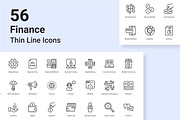 Finance 56 thin line icons, an Outline Icon by vectorstank (Thumbnail 1 of 9)