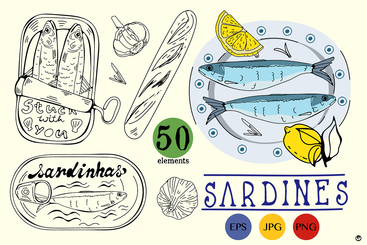 Sardines, a Food Illustration by Olillia (Photo 5 of 6)
