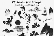 Procreate Japanese ink brush&stamps, a Brush Add-On by ProcreateiBox (Thumbnail 10 of 11)