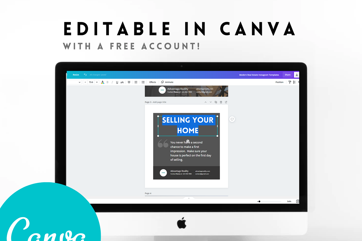 Modern Real Estate Instagram Posts, a Social Media Template by Minva Themes (Photo 4 of 5)