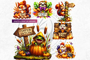 Autumn Cute animals with signs, a Seasonal Illustration by ThatsDesignArt (Thumbnail 4 of 10)