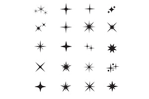 Star Icons. Twinkling Stars