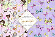 Gymnastics Digital Papers, a Pattern Graphic by Masha  Studio (Thumbnail 2 of 6)