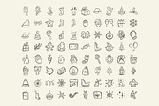 80 Hand-Drawn Christmas Icons, an Outline Icon by WellMadePixel (Thumbnail 3 of 4)