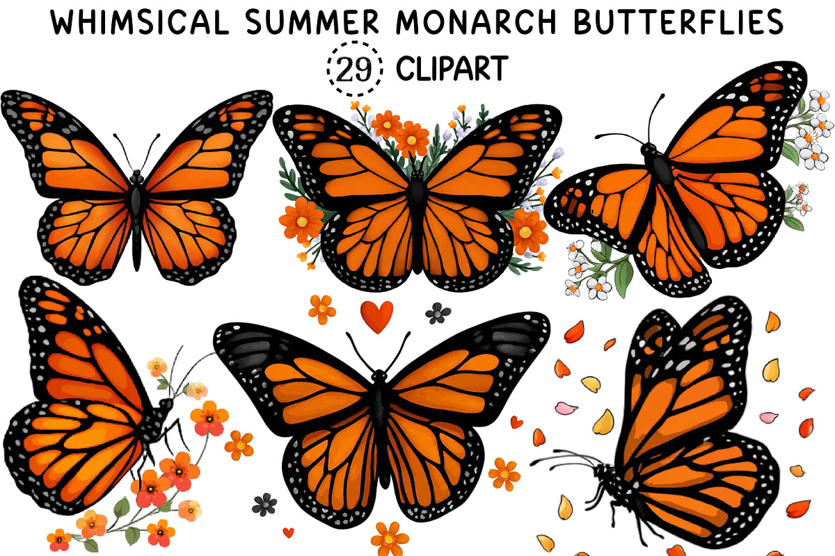 Whimsical Summer Monarch Butterflies, an Animal Illustration by Creative Art (Photo 1 of 8)