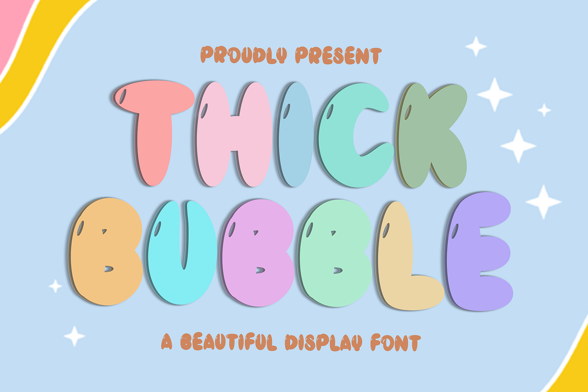 Thick Bubble, a Script Font by InermediaSTUDIO (Photo 1 of 8)