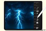 Storm and Cloud Procreate Brushes, a Brush Add-On by svgocean (Thumbnail 4 of 9)