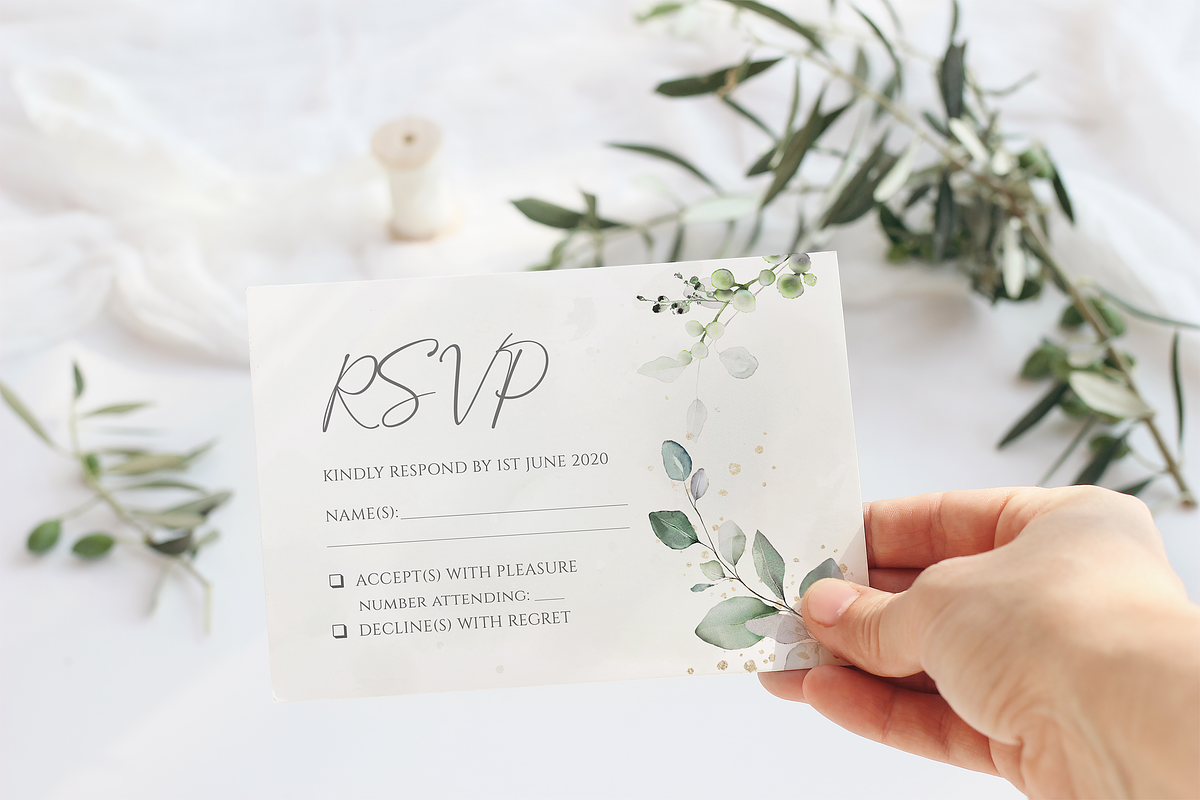 Watercolour & gold wedding suite, an Invitation Template by R Whitehurst Design (Photo 5 of 6)