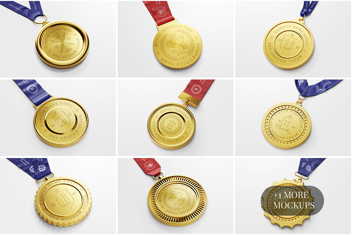 Round Medal Mockup Set - 10 PSD, a Mockup by Remnand Studio (Photo 2 of 12)