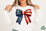 Faux Yarn Bow Patriotic American Fla, an Illustration by Craft Nest (Thumbnail 6 of 6)
