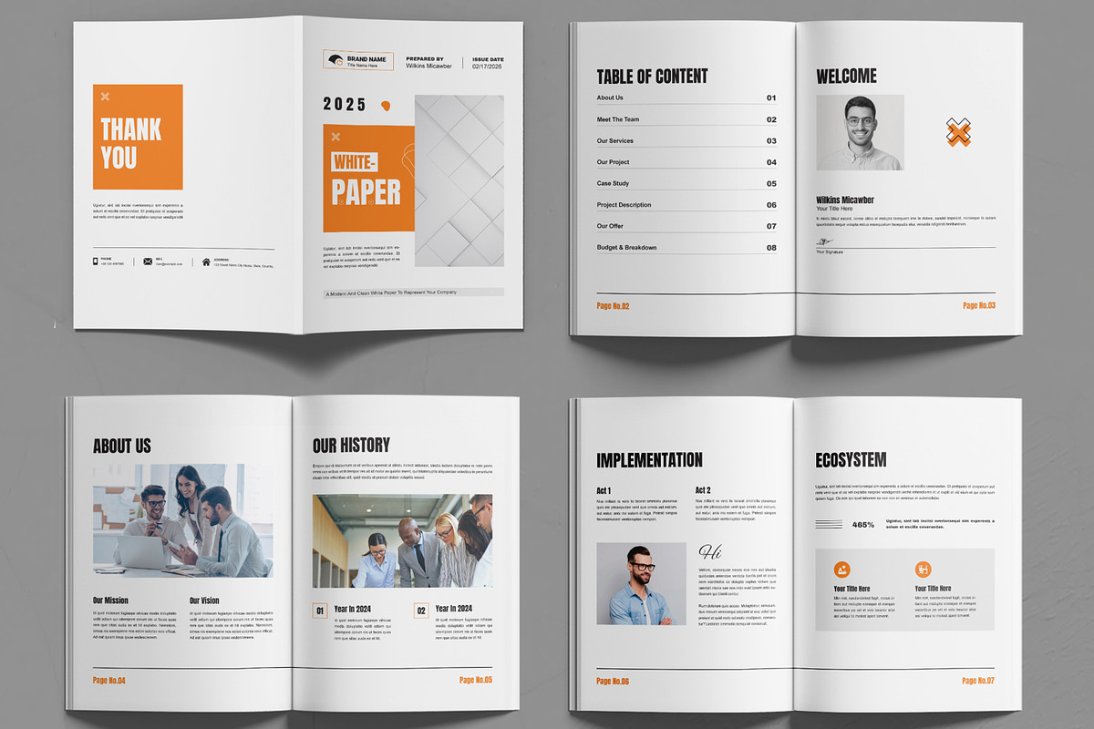 White Paper Design Template, a Brochure Template by MightyDesign (Photo 2 of 6)